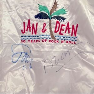Jan & Dean white/red satin vintage rock n roll RARE, UNISEX,